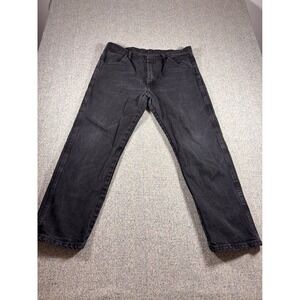 Rustler Mens Dark Wash Straight Leg Denim Jeans Size 36x29